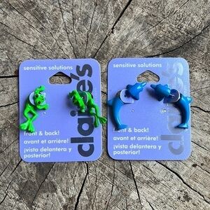 CLAIRE’S Earrings 2 Pairs: Dolphins and Frogs